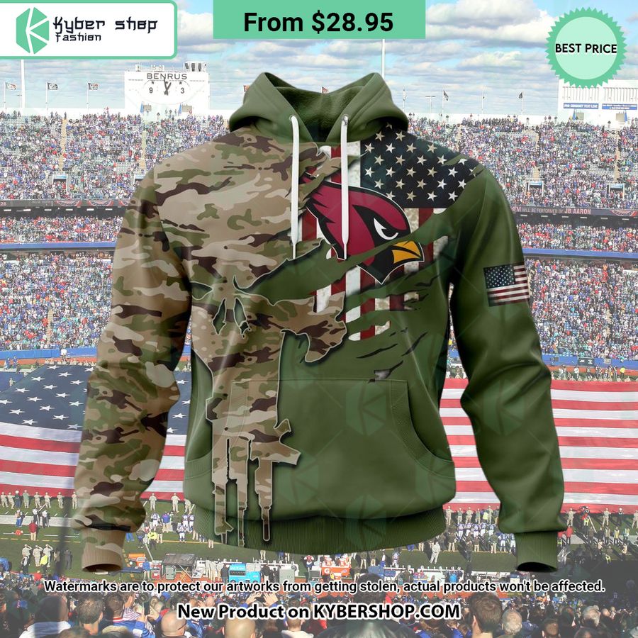 Personalized Arizona Cardinals Veterans Day Camo Design Hoodie