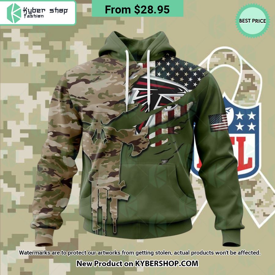 Personalized Atlanta Falcons Veterans Day Camo Design Hoodie
