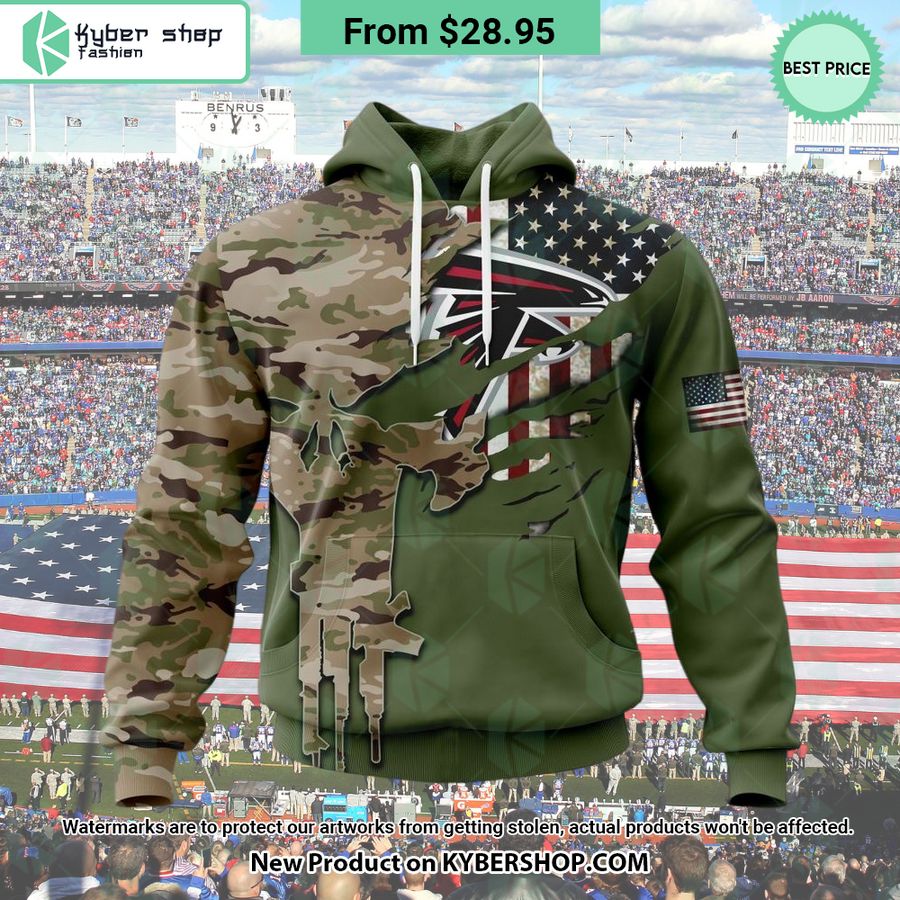 Personalized Atlanta Falcons Veterans Day Camo Design Hoodie