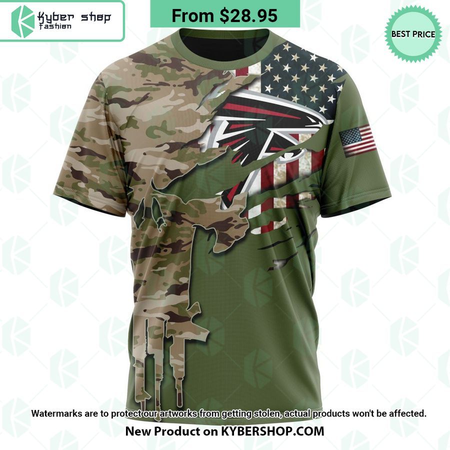 Personalized Atlanta Falcons Veterans Day Camo Design Hoodie