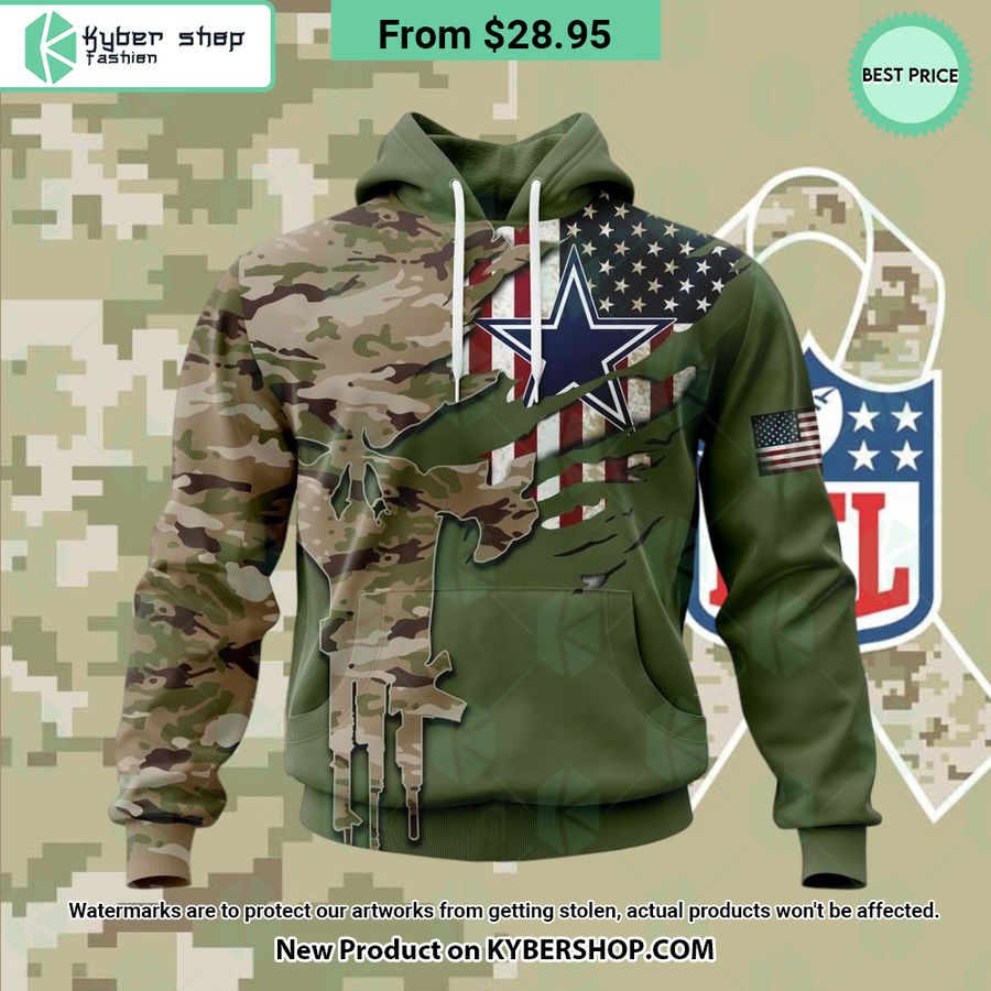 Personalized Dallas Cowboys Veterans Day Camo Design Hoodie