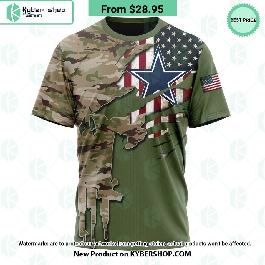 Personalized Dallas Cowboys Veterans Day Camo Design Hoodie