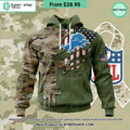 Personalized Detroit Lions Veterans Day Camo Design Hoodie