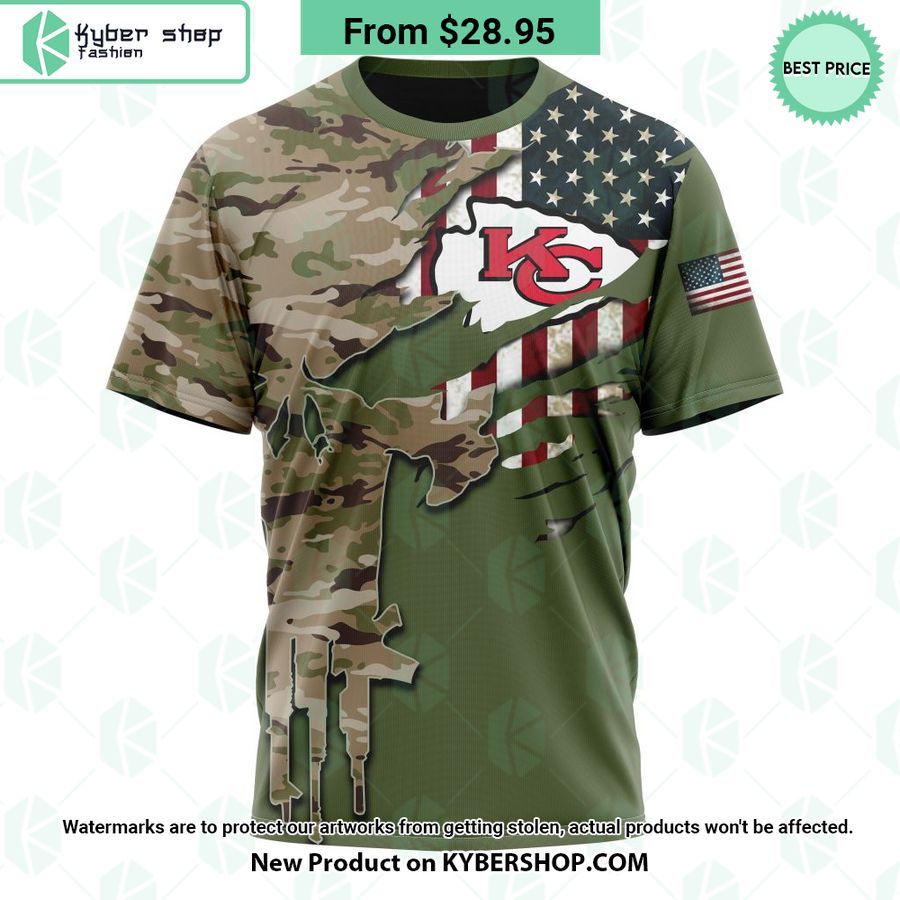 Personalized Kansas City Chiefs Veterans Day Camo Design Hoodie