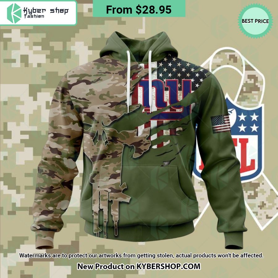 Personalized New York Giants Veterans Day Camo Design Hoodie