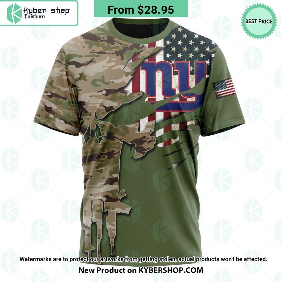 Personalized New York Giants Veterans Day Camo Design Hoodie