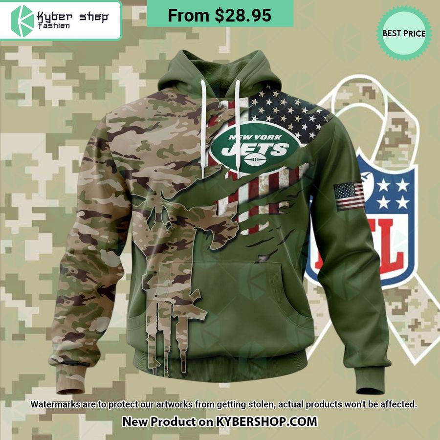 Personalized New York Jets Veterans Day Camo Design Hoodie