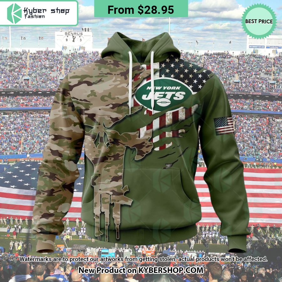 Personalized New York Jets Veterans Day Camo Design Hoodie