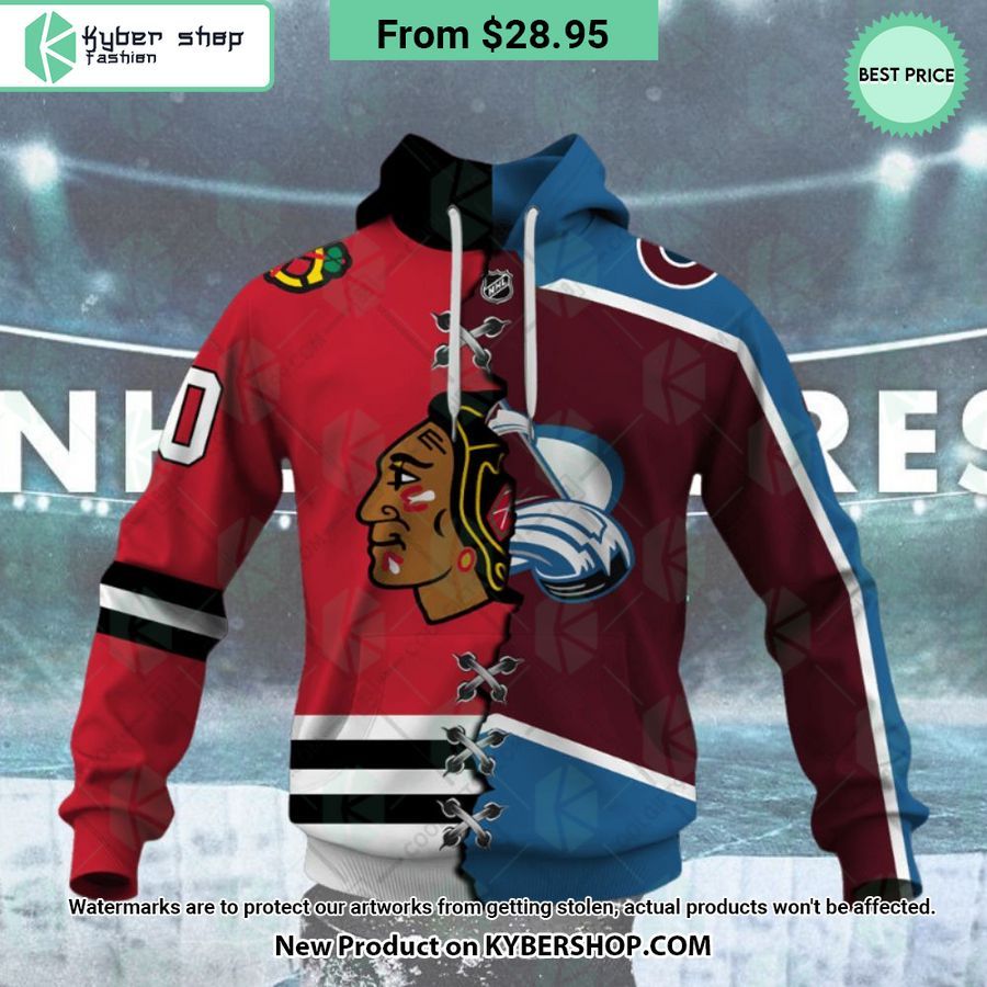 Personalized NHL Mix 2 Teams Home jersey Hoodie
