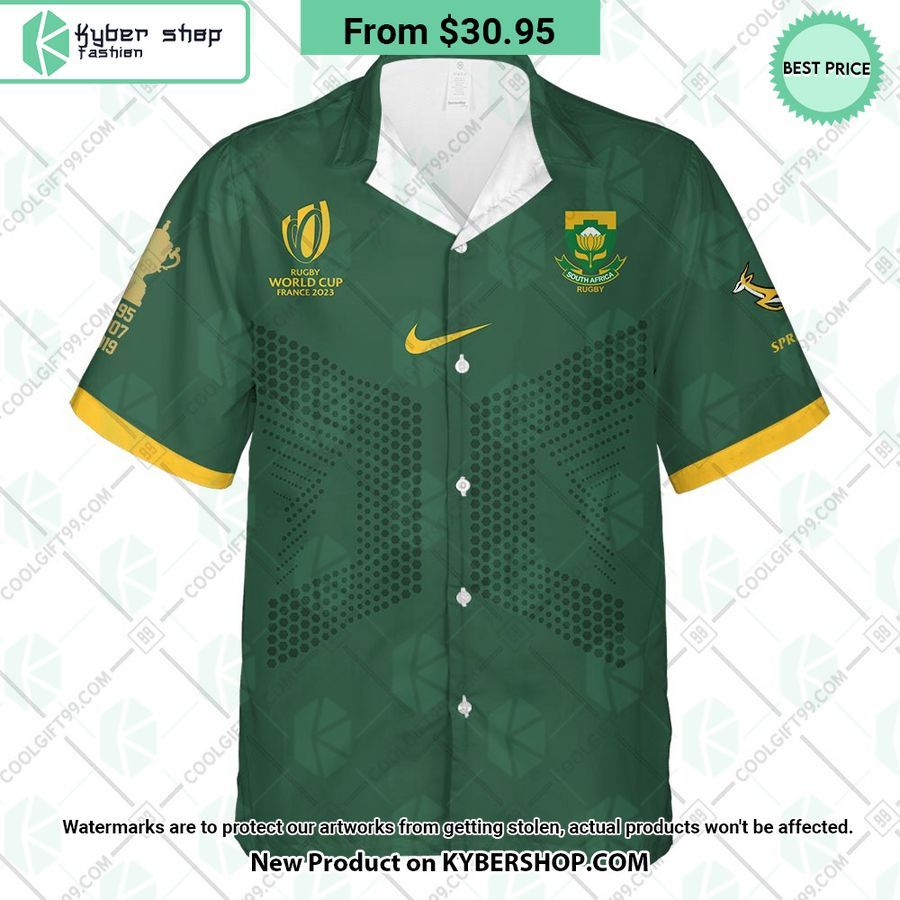 Personalized Rugby World Cup 2023 Springboks South Africa Rugby Jersey Style Hawaiian Shirt