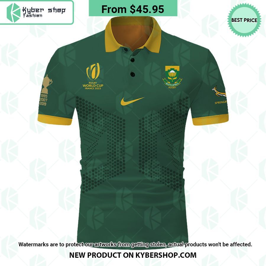 Personalized Rugby World Cup 2023 Springboks South Africa Rugby Jersey Style Polo Shirt
