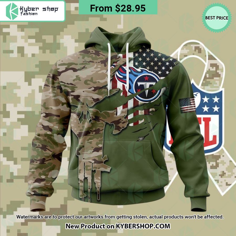 Personalized Tennessee Titans Veterans Day Camo Design Hoodie