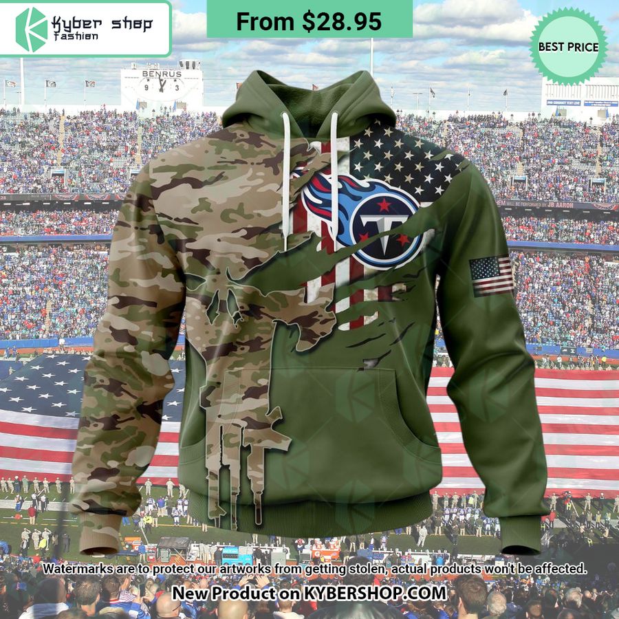 Personalized Tennessee Titans Veterans Day Camo Design Hoodie