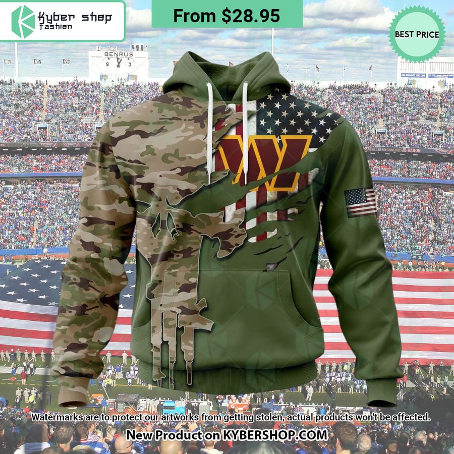 Personalized Washington Commanders Veterans Day Camo Design Hoodie