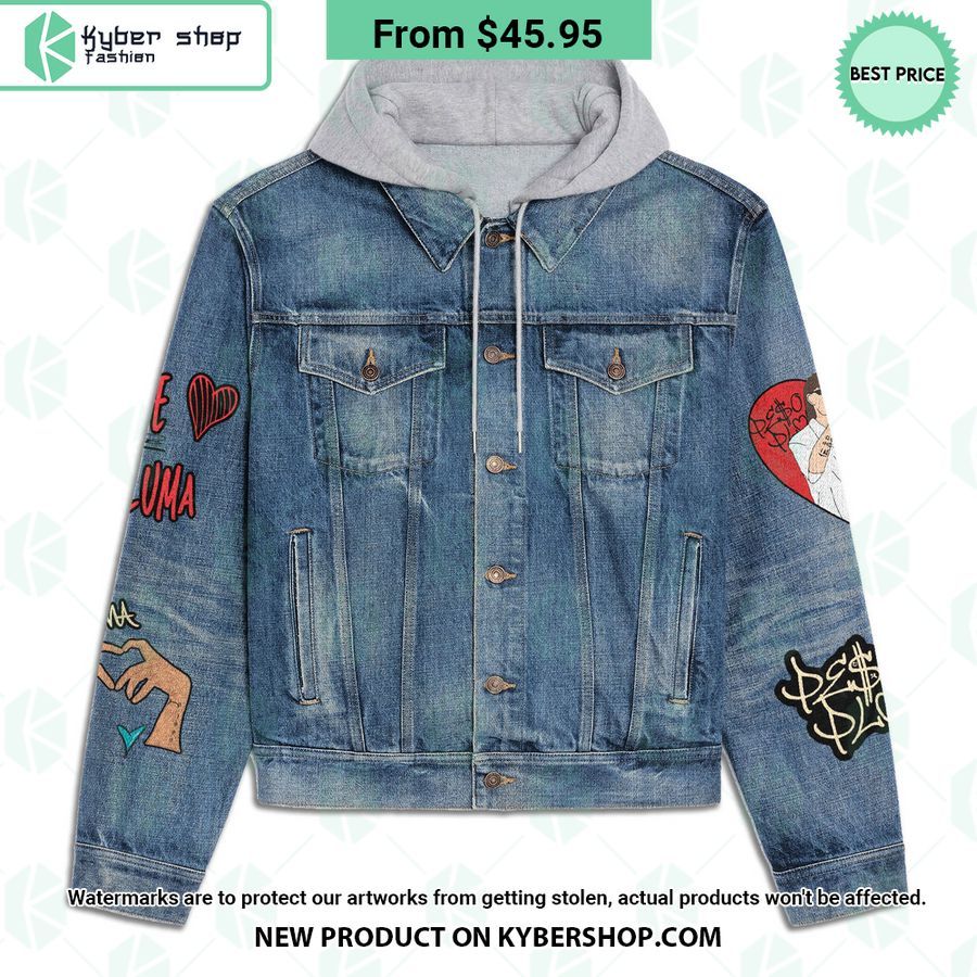 Peso Pluma Hooded Denim Jacket