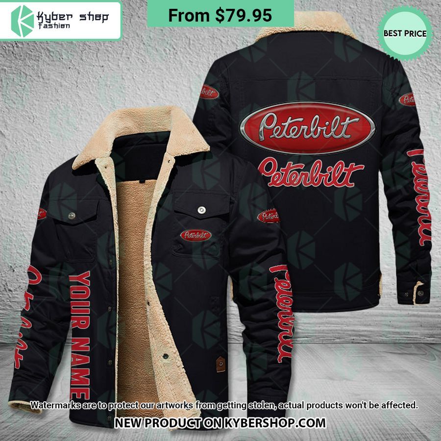 Peterbilt CUSTOM Fleece Leather Jacket