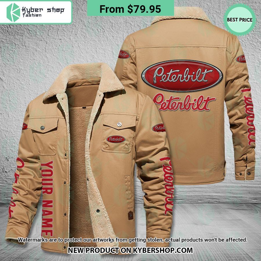 Peterbilt CUSTOM Fleece Leather Jacket