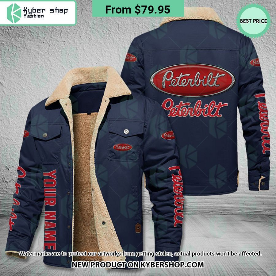 Peterbilt CUSTOM Fleece Leather Jacket