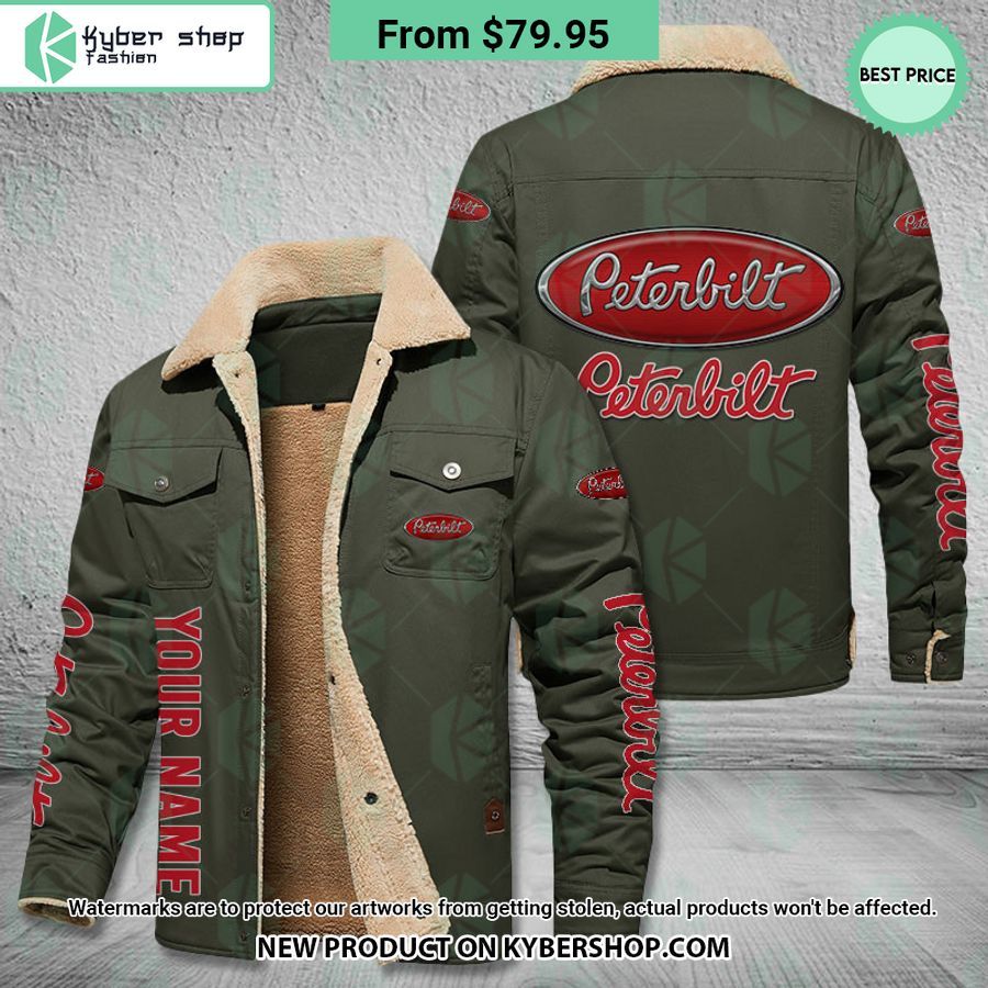 Peterbilt CUSTOM Fleece Leather Jacket