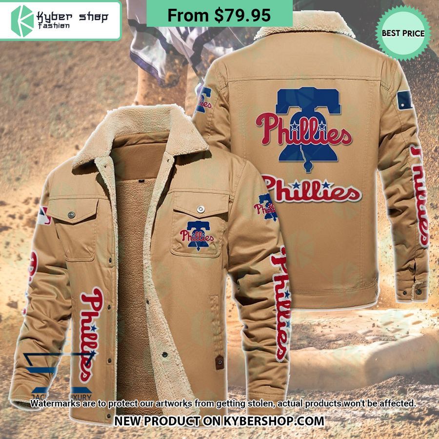 Philadelphia Phillies MLB Fleece Leather Jacket