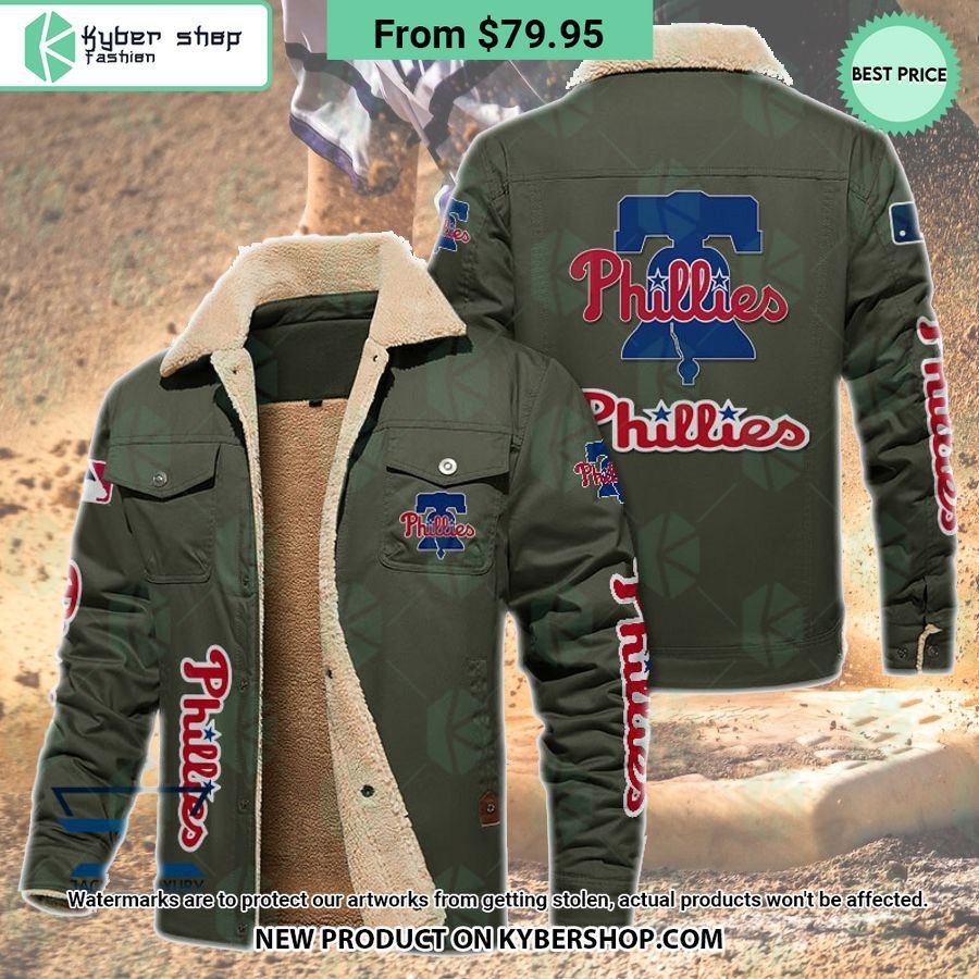 Philadelphia Phillies MLB Fleece Leather Jacket