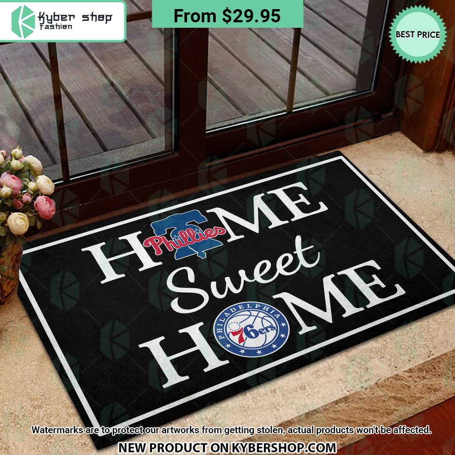 Philadelphia Phillies Philadelphia 76ers Home Sweet Home Doormat