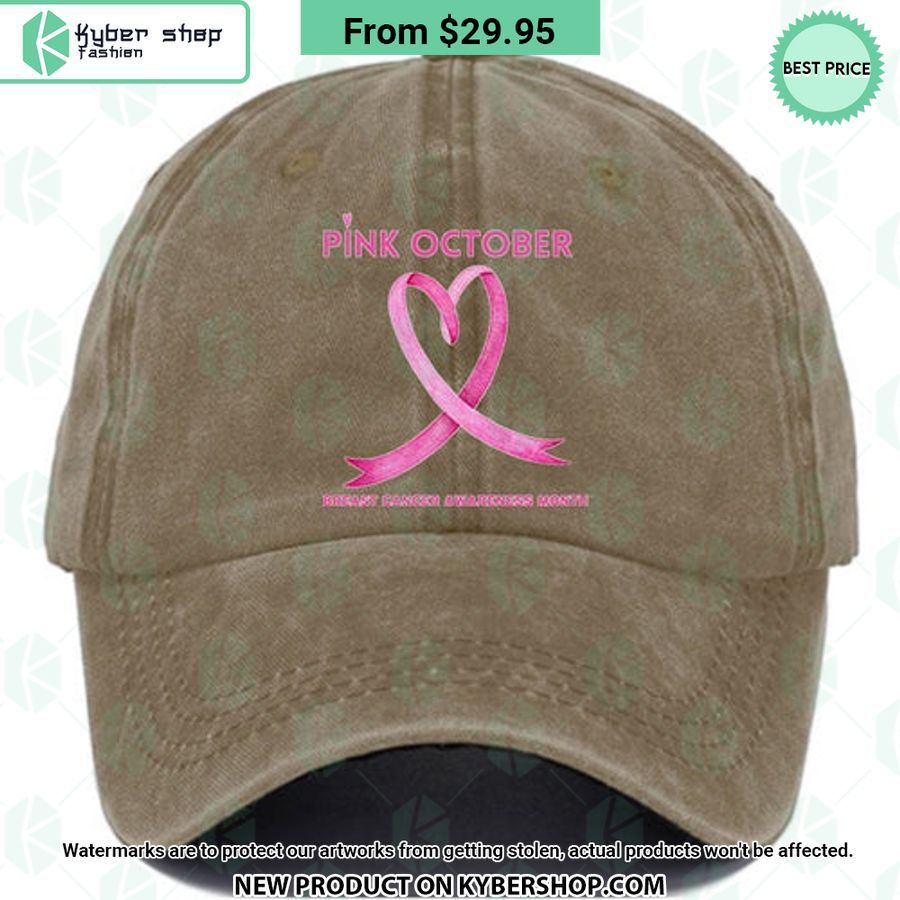 Pi̇nk October Breast Cancer Awareness Month Cap