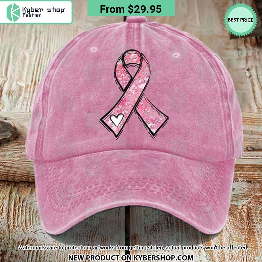 Pink Ribbon Breast Cancer Awareness Cap