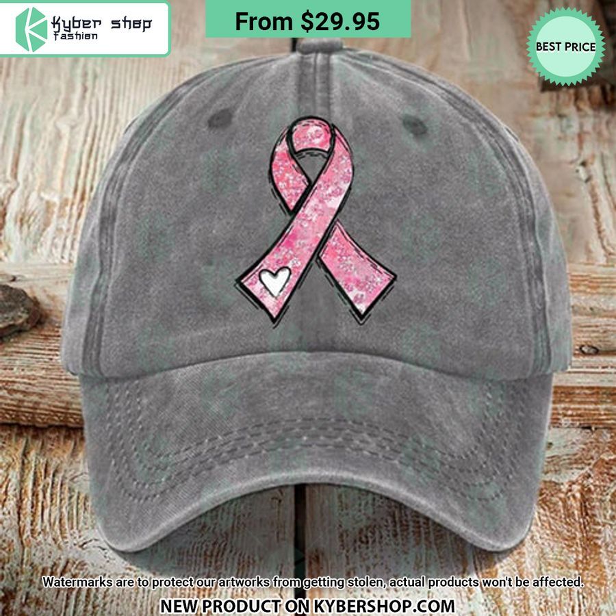 Pink Ribbon Breast Cancer Awareness Cap