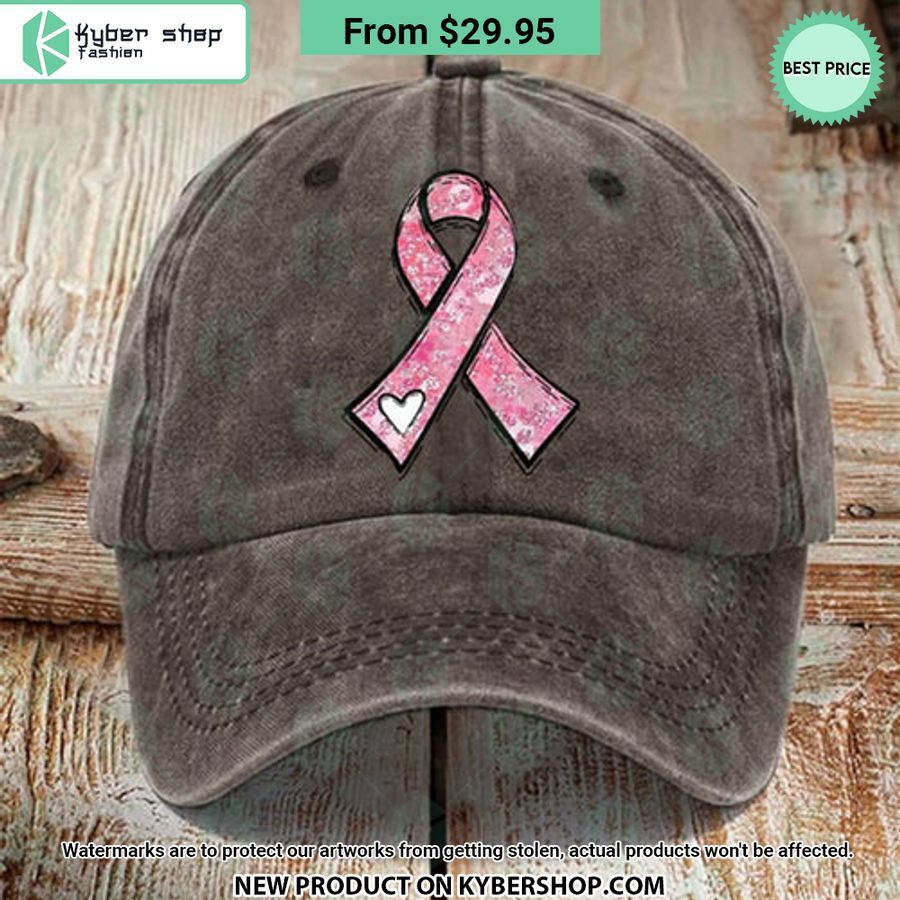 Pink Ribbon Breast Cancer Awareness Cap