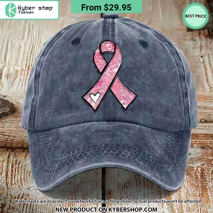 Pink Ribbon Breast Cancer Awareness Cap