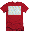 Playful Cats on Blue Background T-Shirt