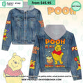 Pooh Is My Spirit Animal Hooded Denim Jacket