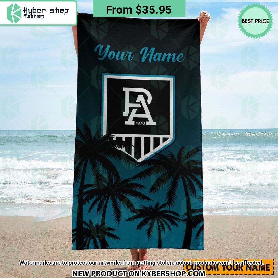 Port Adelaide FC CUSTOM Beach Towel