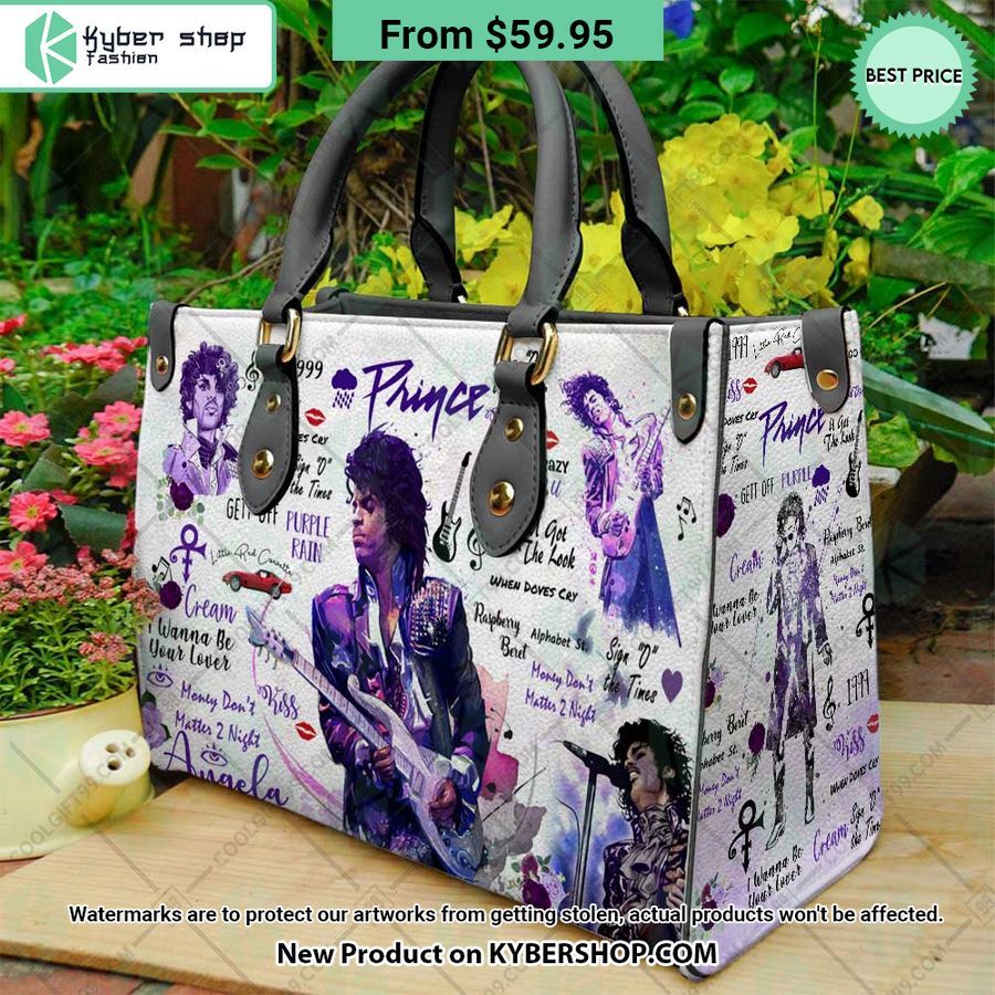 Prince Purple Rain Leather Handbag
