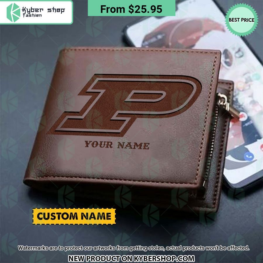 Purdue Boilermakers CUSTOM Leather Wallet