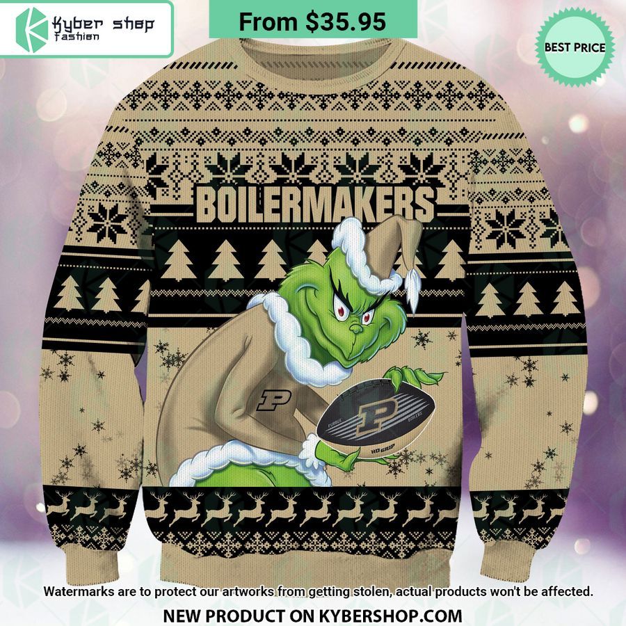 Purdue Boilermakers Grinch Christmas Sweater