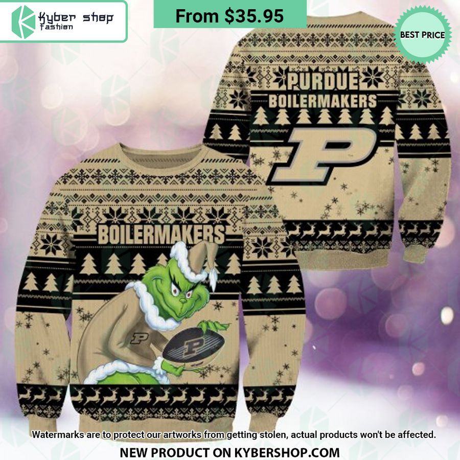 Purdue Boilermakers Grinch Christmas Sweater