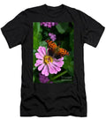 Question Mark Butterfly And Zinnia Flower T-Shirt