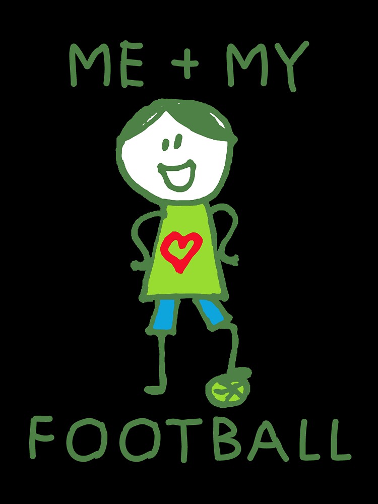 Stick Peeps ME + MY FOOTBALL (boy) kids kid children child active by SolidEarthArt