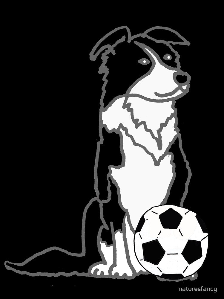 Funny Border Collie dog Playing Soccer by Nature's Fancy