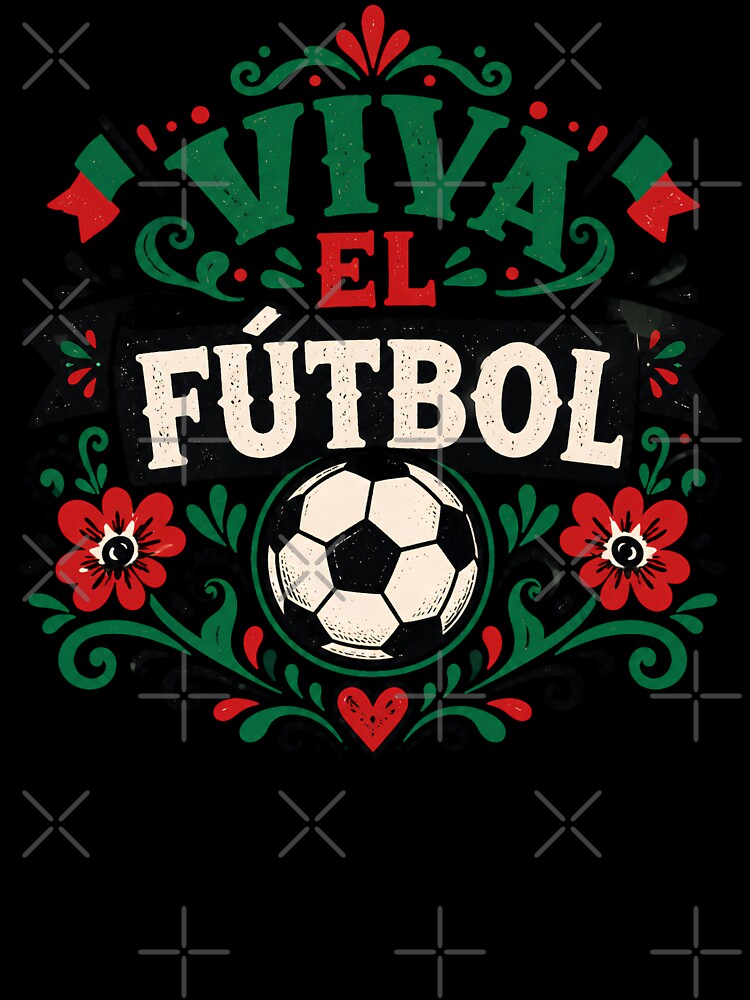Viva El Futbol Mexican Folk Art Style by RoooDesigns