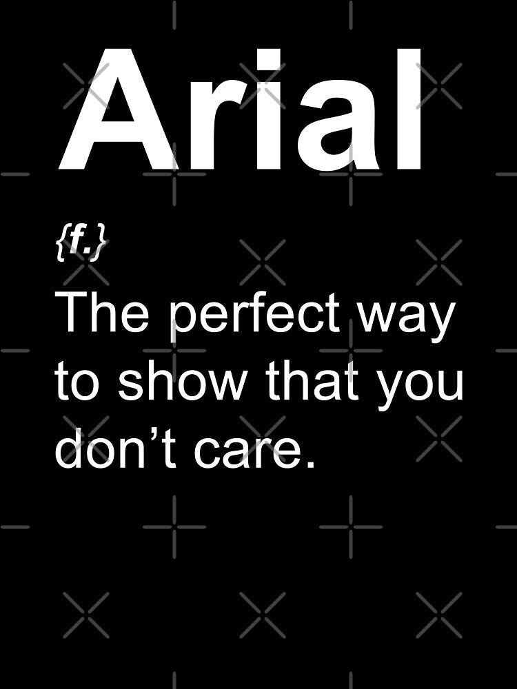 Arial (font) for graphic designers by HappyLime