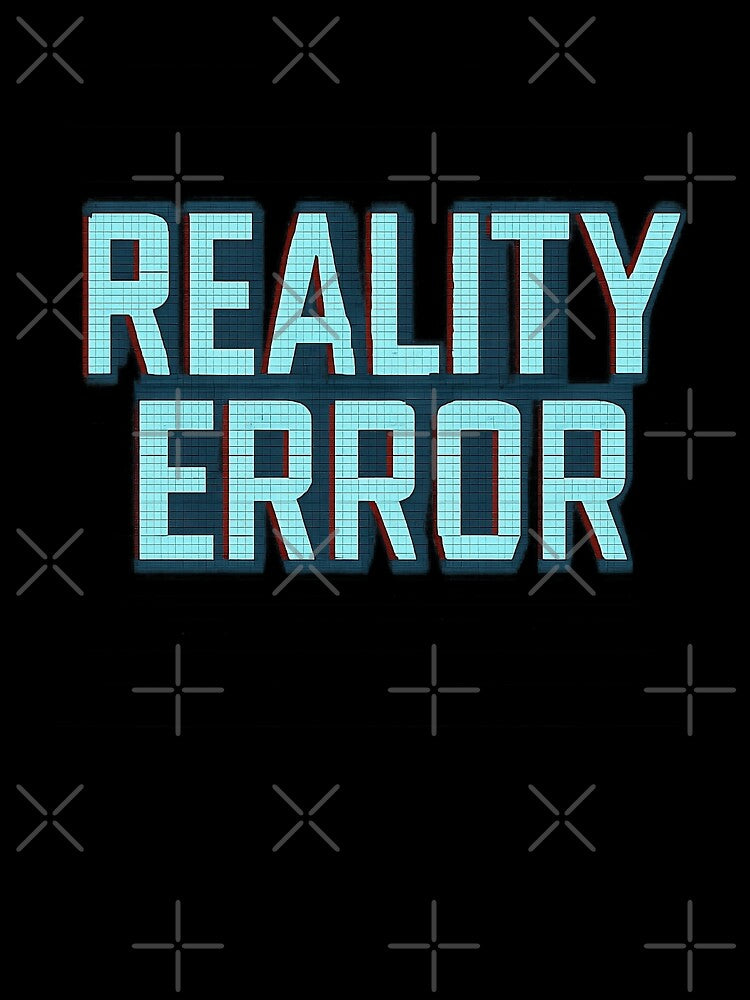 "Reality Error" Glitch Typography T-Shirt – Cyberpunk Neon Futuristic Design by SkyyWorks