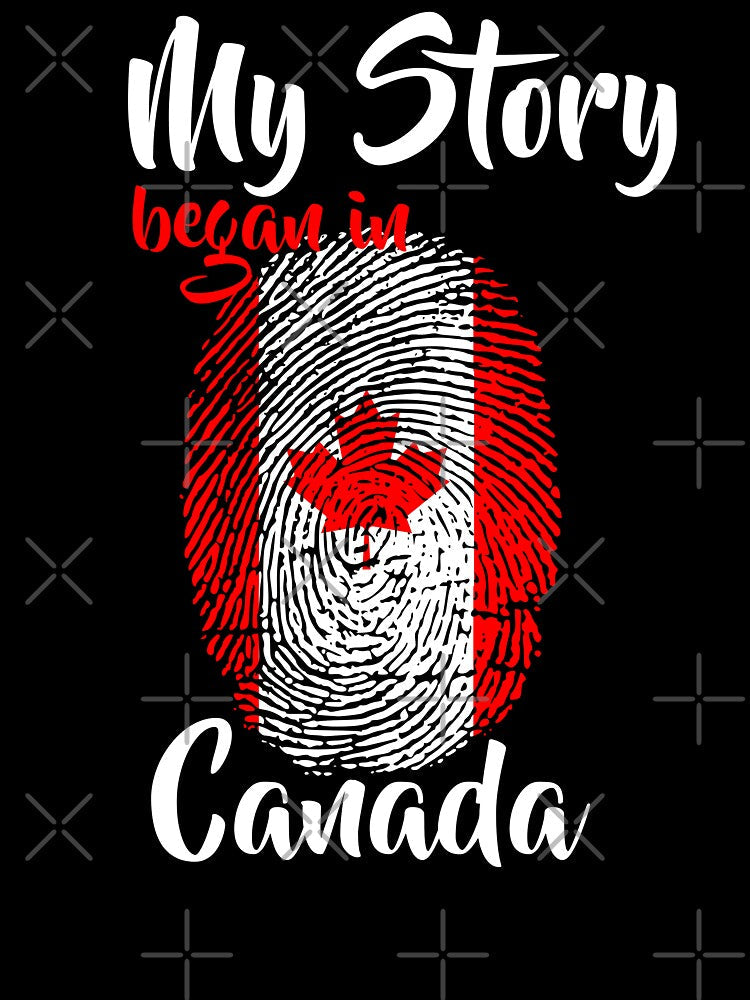 My story began in Canada Flag Fingerprint DNA Canadian by PartyShirts1