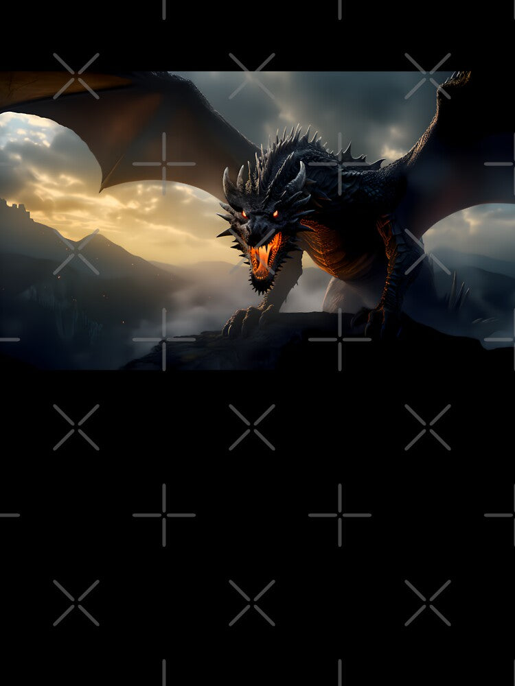 Dark Fantasy Dragon - Roaring Fire by Fantasy Masterpiece