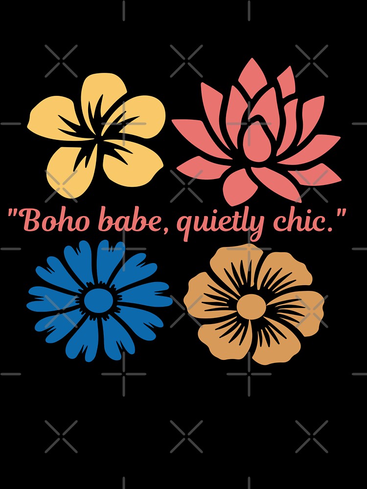 Boho Babe Quietly Chic Floral Design | Cute Bohemian Flower Aesthetic by jananinaveen