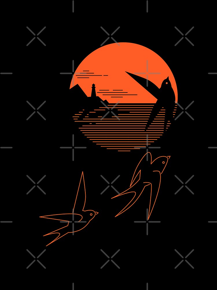 Swallow And The Sea - A Minimal Tee by sachpica