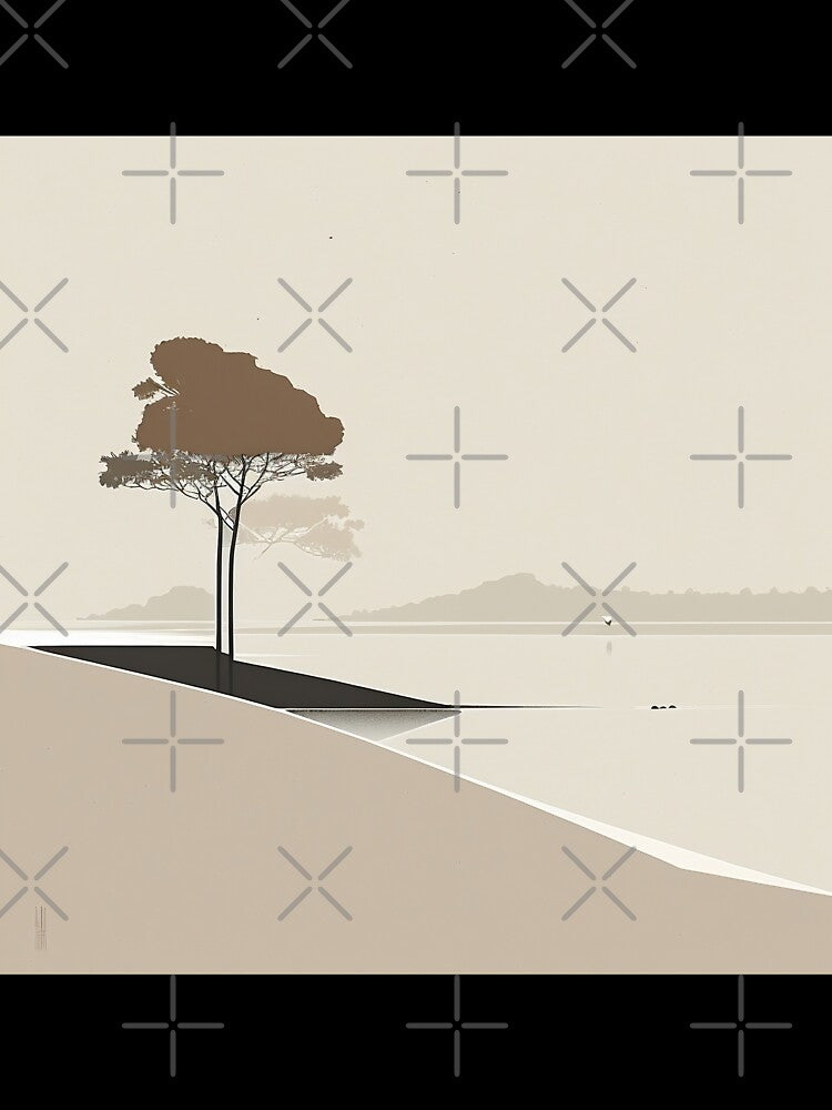 Minimalist landscape digital abstract art design by Feluceo