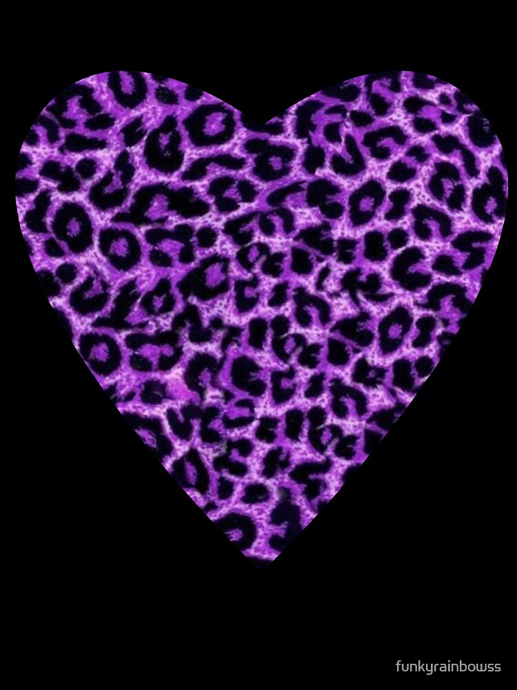 purple leopard heart by funkyrainbowss